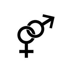 Gender symbol icons. vector illustration on a white background