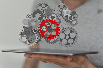 gear Technology setting concept background.