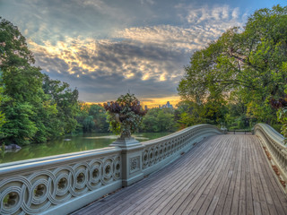 Bow bridge in summer