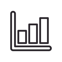 infographic statistics bars with arrow line style icon