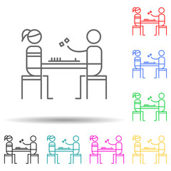 Gambling multi color set icon. Simple thin line, outline vector of hobbie icons for ui and ux, website or mobile application