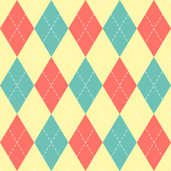 St. Patricks day Argyle. Pattern Scottish cage