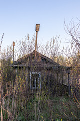 Old abandoned wooden house