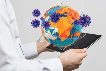 epidemic coronavirus 2019-nCoV, Novel Coronavirus Alert outbreak . Virus Covid 19-NCP. Spread of...