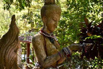 Female Deva Adorned with Beads, Pha Lat Temple, Doi Suthep, Chiang Mai