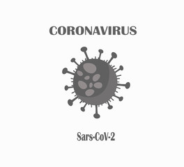 Coronavirus, COVID-19 icon Vector illustration flat. World pandemic 2020. Wuhan syndrome. Coronavirus vector icon on isolated background