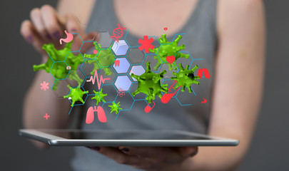Fototapeta premium epidemic coronavirus 2019-nCoV, Novel Coronavirus Alert outbreak . Virus Covid 19-NCP. Spread of the novel coronavirus ..
