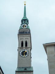 Munich, Germanu - Oct 4th, 2019: The New Town Hall is a town hall at the northern part of Marienplatz in Munich, Bavaria, Germany.