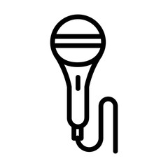 microphone karaoke sound line style icon