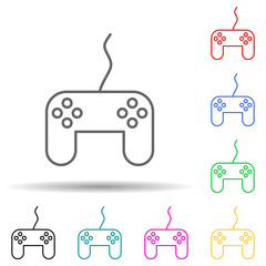 Relaxation in game multi color set icon. Simple thin line, outline of relaxation icons for ui and ux, website or mobile application