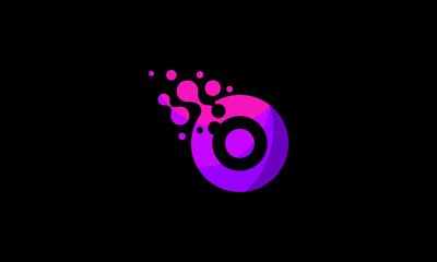 Initial O circle logo technology icon vector - 331188783