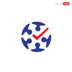 vote people icon/symbol/Logo Design Vector Template Illustration
