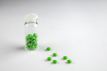 Tablets and capsules, medications, medical backgrounds.