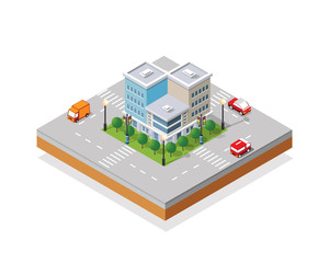 Obraz premium Great 3D metropolis of skyscrapers, houses, gardens