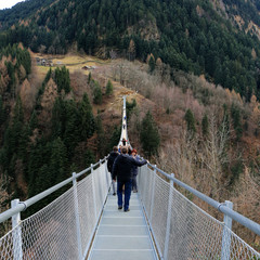Ponte nel cielo (bridge in the sky) in Val Tartano is a panoramic Tibetan bridge.