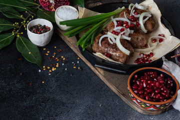 Georgian cuisine cutlet Apkhazura