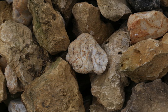 part of a stone mountain with large narural stones