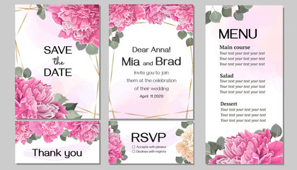 Fototapeta na wymiar set of invitations cards