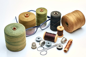 linen, polyester, cotton, nylon, nylon and jute materials for sewing things