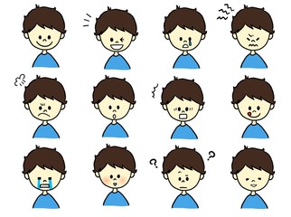 いろんな表情の男の子