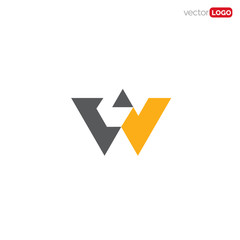 letter w with excavator icon/symbol/Logo Design Vector Template Illustration
