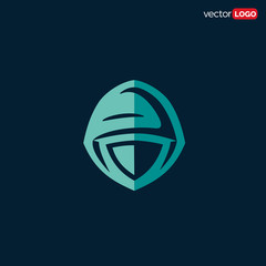 hacker with shield on face icon/symbol/Logo Design Vector Template Illustration