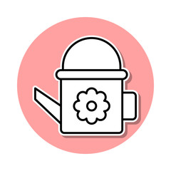watering can sticker icon. Simple thin line, outline vector of Sprinkler icons for ui and ux, website or mobile application