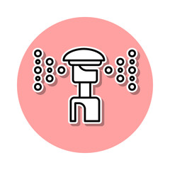 plant sprinkler sticker icon. Simple thin line, outline vector of Sprinkler icons for ui and ux, website or mobile application