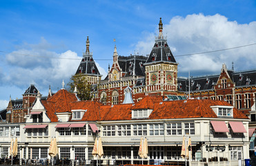 Naklejka premium Old building in Amsterdam, Holland