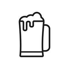 beer icon in trendy flat design