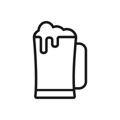 beer icon in trendy flat design