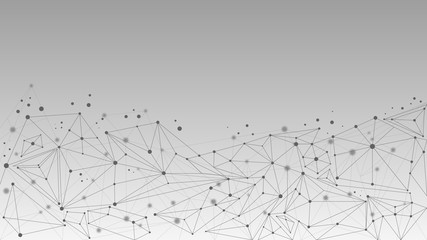 Abstract geometric molecule and communication background