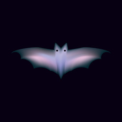 ABSTRACT BAT GRADIENT COLOR. 3D LOGO DESIGN VECTOR