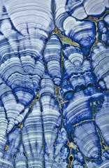 light and dark blue malachite waves texture
