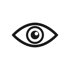 Obraz premium eye icon in trendy flat design