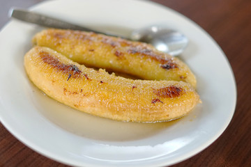 Delicious banana grill sweet caramelize taste