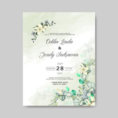 beautiful floral wedding invitation card