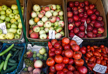 Fresh fruits for sale at street market