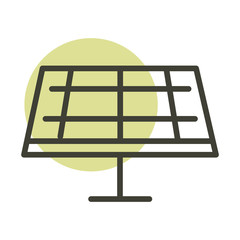 solar panel renewable alternative sustainable energy line style icon