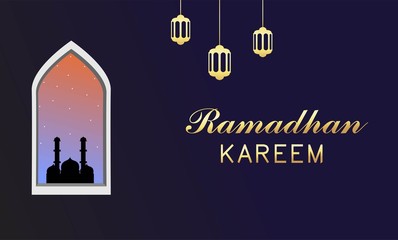 Ramadhan Kareem background template design