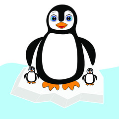 cute penguin cartoon character illustration