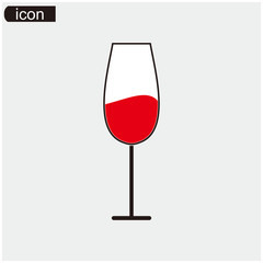 Wine glass icon illustration symbol