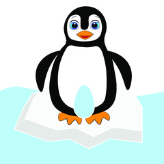 cute penguin cartoon character illustration