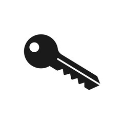 key icon in trendy flat design