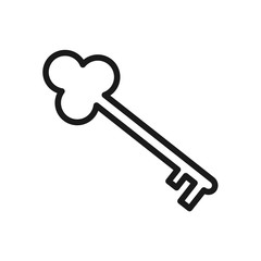 key icon in trendy flat design