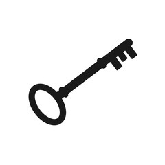key icon in trendy flat design