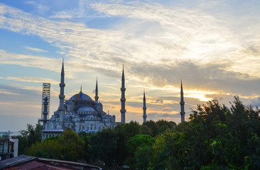 Naklejka premium Ancient mosque in Istanbul, Turkey