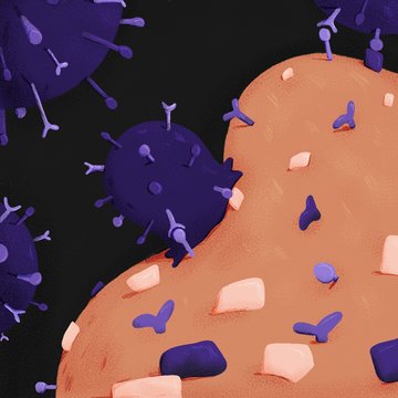 Close up of coronavirus
