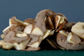A group of potato peels