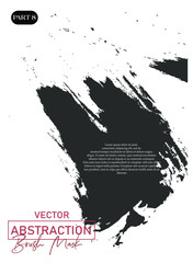 24-part vector abstraction in the style of brush strokes of charcoal color. A poster for the design of packaging, ceramics, furniture, fabrics, appliances, books, sites, flyers, banners.